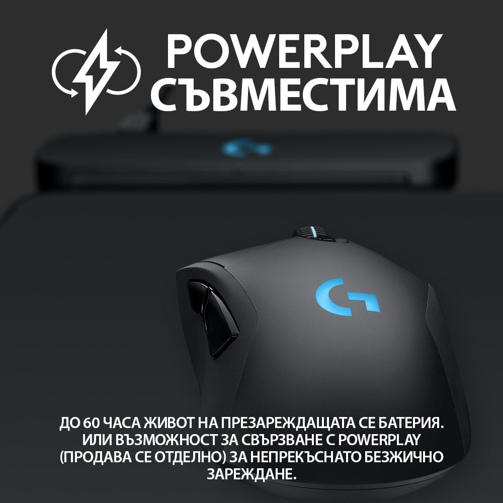 ГЕЙМЪРСКА МИШКА LOGITECH G703 LIGHTSPEED HERO USB - Black - PN 910-005640