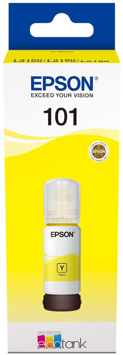 БУТИЛКА МАСТИЛО ЗА EPSON 101 за L4150/L4160/L6160/L6170/L6190 - /101/ -  EcoTank - Yellow - Ink Bottle - PN C13T03V44A