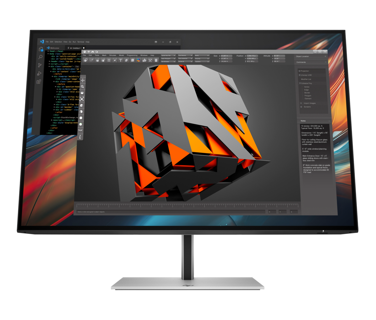 Монитор 24"HP Monitor 8Y2F7AA / 8Y2F7AA#ABB Silver/Black - PN 8Y2F7AA#ABB