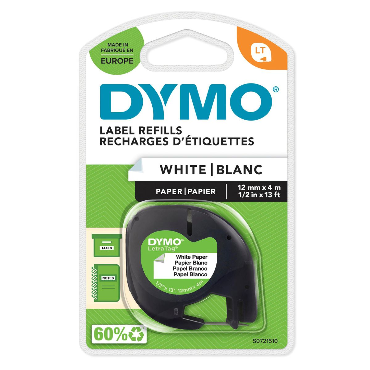 Лента за етикетни принтери Dymo Ribbon 72150 / S0721510 - Black on White - PN S0721510