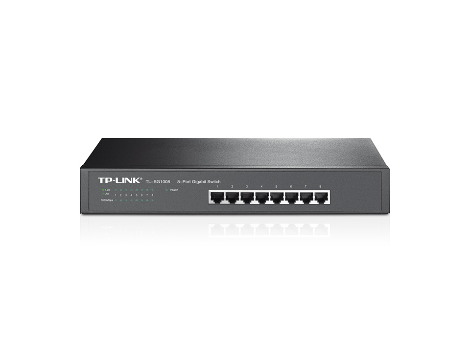 Суич TP-LINK Switch TL-SG1008 V9 / TL-SG1008 V9 - Black - PN TL-SG1008 V9