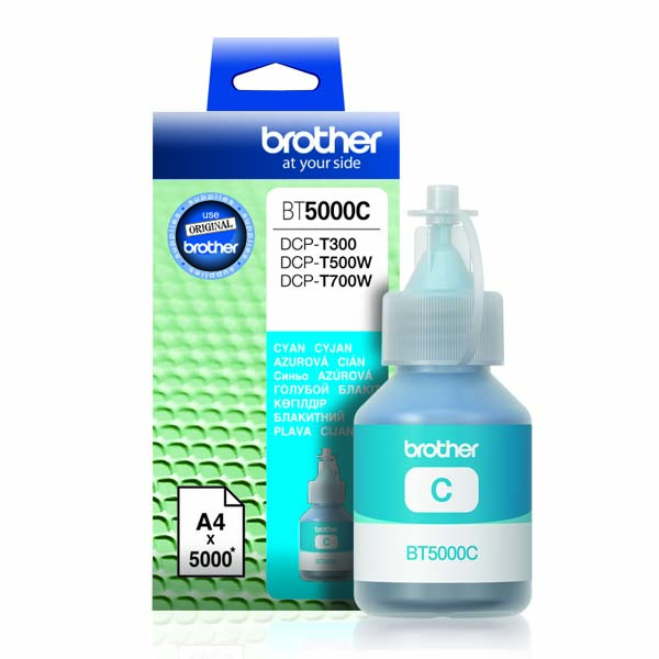 БУТИЛКА МАСТИЛО ЗА BROTHER DCP T300/T500W/T700W - Ink Bottle - Cyan - PN BT5000C (BT-5000C)