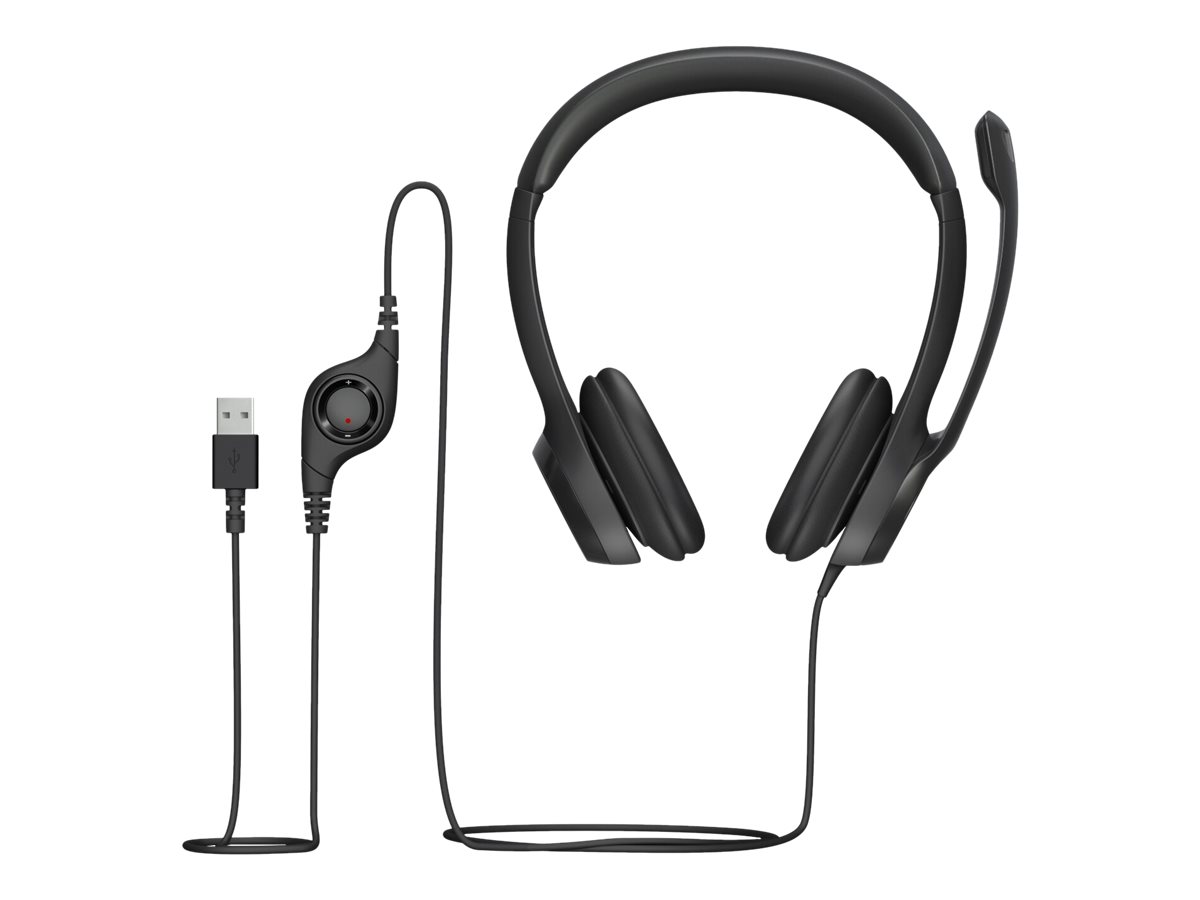СЛУШАЛКИ LOGITECH H390 - Black - PN 981-000406