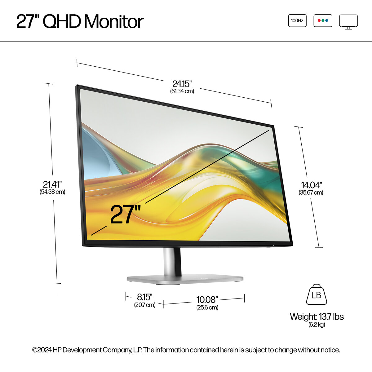 Монитор 27" HP Monitor 9D9S0UT / 9D9S0UT#ABB Black - PN 9D9S0UT#ABB