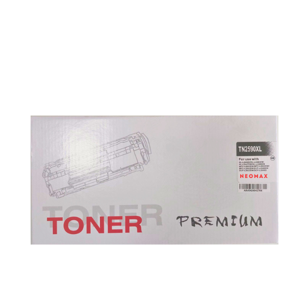 КАСЕТА ЗА BROTHER HL L2400DW/L2402D/L2442DW/L2445DW/L2447DW/L2460DN/L2865DW - HIGH CAPACITY - TN2590XL (TN-2590XL) - WITH CHIP / С ЧИП - Black - PN BT-TN2590XL - NEOMAX