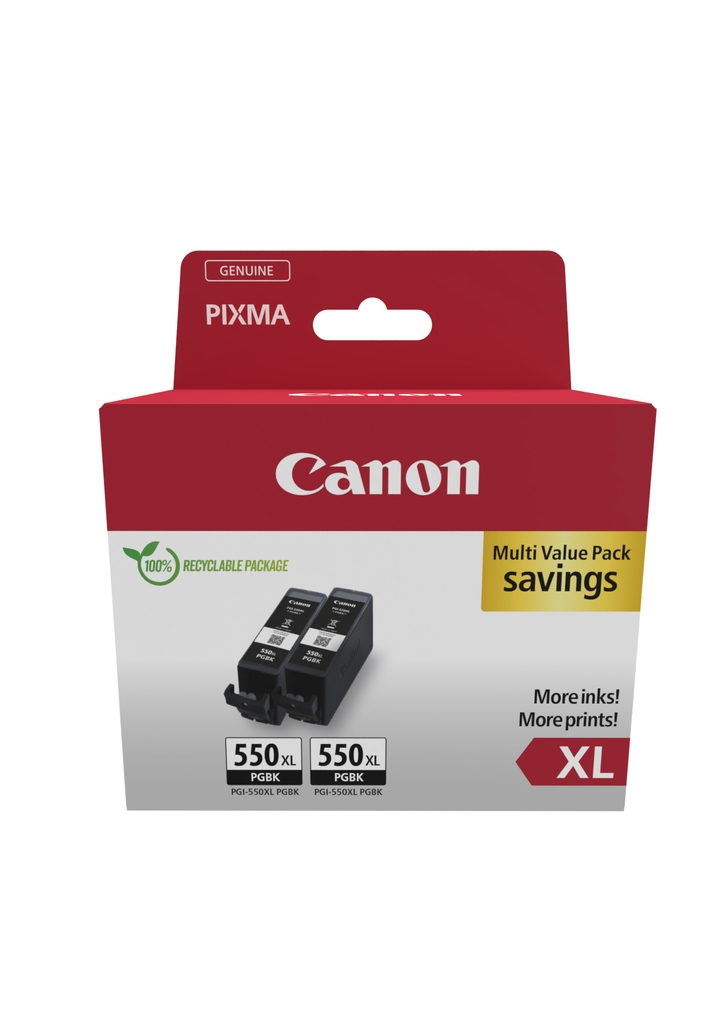 Комплект 2 глави за Canon Pixma MG7100/IP8700/MG6400/IX6800 Series - Ink - HIGH CAPACITY - /550/ - PGI550XL (PGI-550XL) / 6431B010 - Black - XL - Double pack  - PN 6431B010