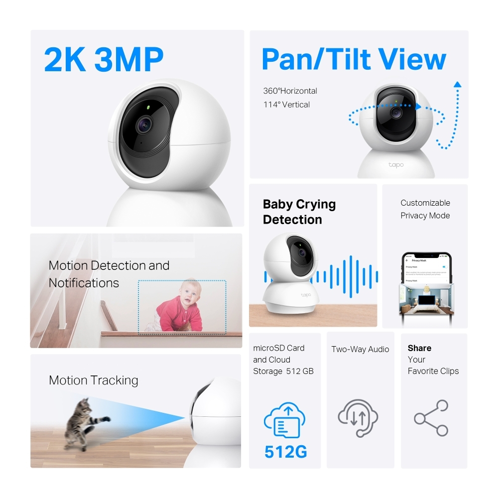 Камера за видеонаблюдение TP-LINK Surveillance camera TC71 / TC71 - White - PN TC71