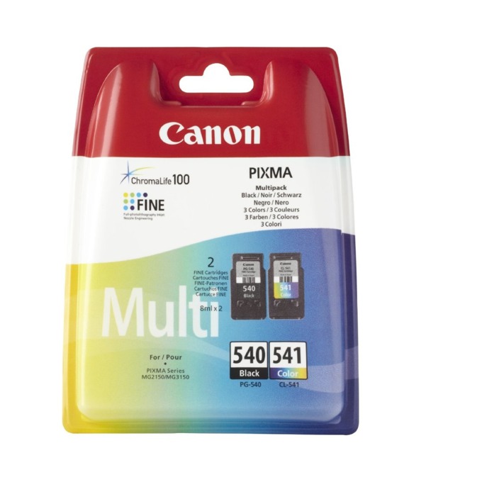 КОМПЛЕКТ 2 ГЛАВИ ЗА CANON PIXMA MG2140/MG2150/MG3140/MG3150 - PG-540 (PG540)/CL-541 (CL541) - Multi pack - PN 5225B006