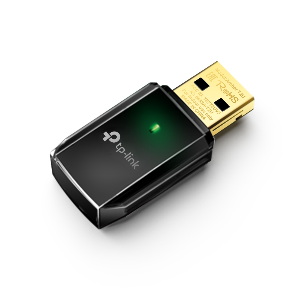АДАПТЕР TP-LINK T2U v3 - AC600 Dual Band Wireless USB Adapter - Black - PN Archer T2U v3