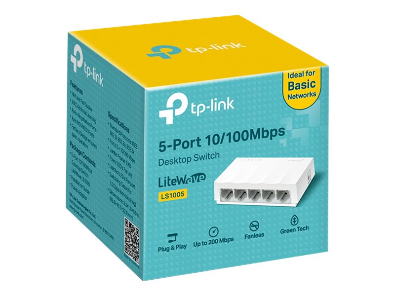 СУИЧ Р TP-LINK LS1005 - бял, 5 порта - PN LS1005