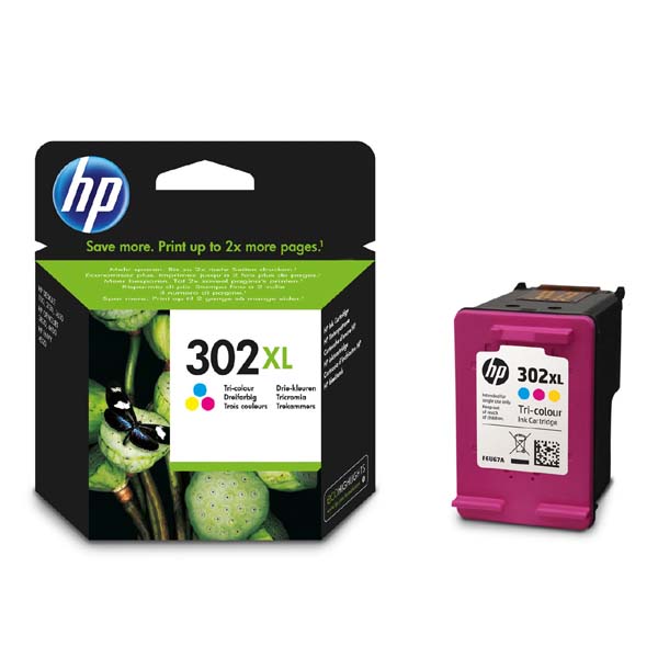 ГЛАВА ЗА HEWLETT PACKARD DeskJet 1110 Printer/2130 All-in-One/3630 All-in-One/HP ENVY 4520 All-in-One Printer/OfficeJet 3830/4650 All-in-One Printers - Color - HIGH CAPACITY - /302XL/ - PN F6U67AE