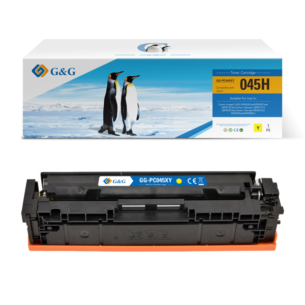 КАСЕТА ЗА CANON ImageCLASS LBP612Cdw/MF632Cdw/MF633Cdw/MF634Cdw - 1243C002AA - HIGH CAPACITY - CRG045HY (CRG-045HY) - Yellow - PN NT-PC045XY - G&G