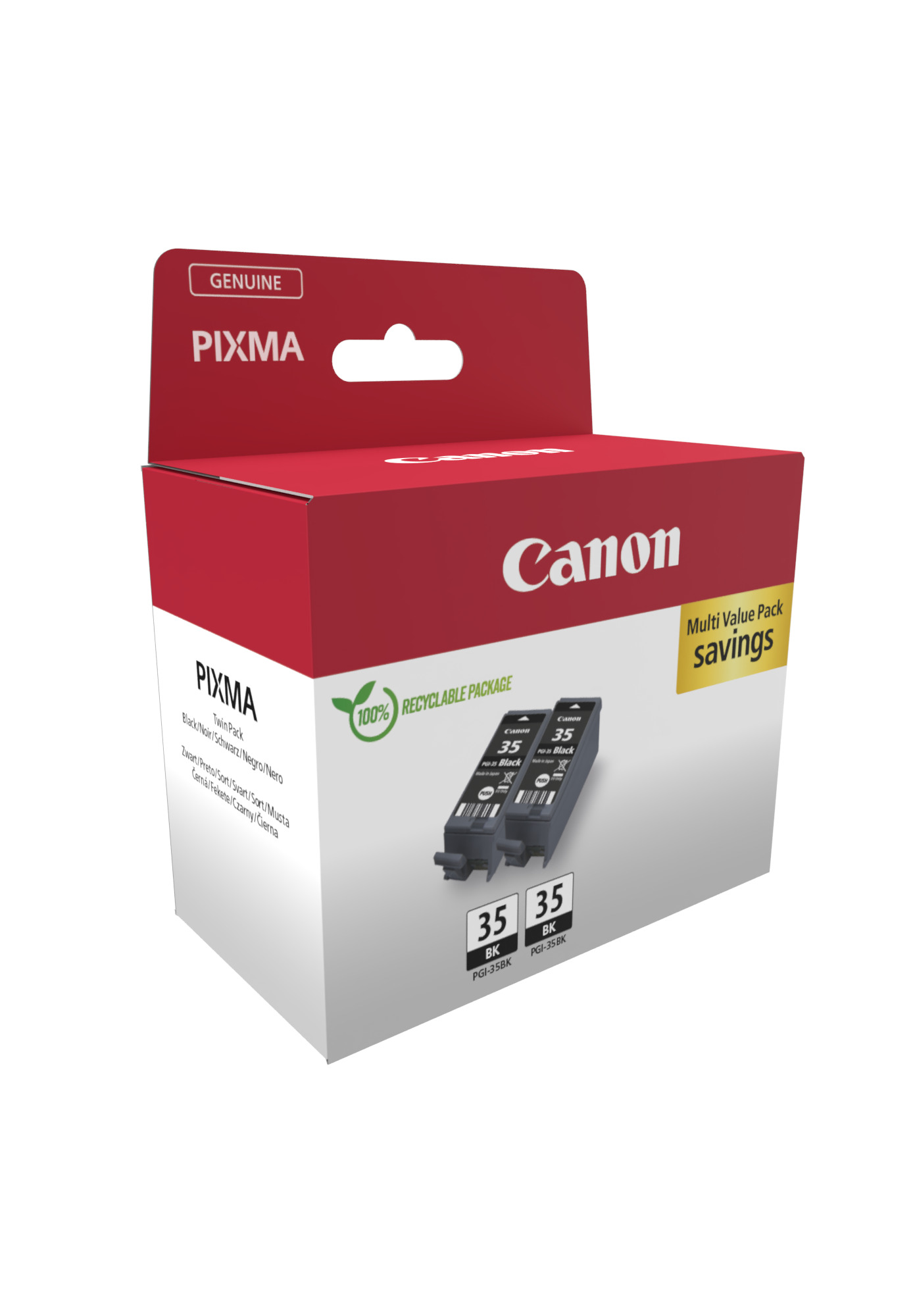 Комплект 2 глави за Canon Pixma IP110 Series - Ink - PGI35 (PGI-35) / 1509B029 - Black - DOUBLE PACK - PN 1509B029