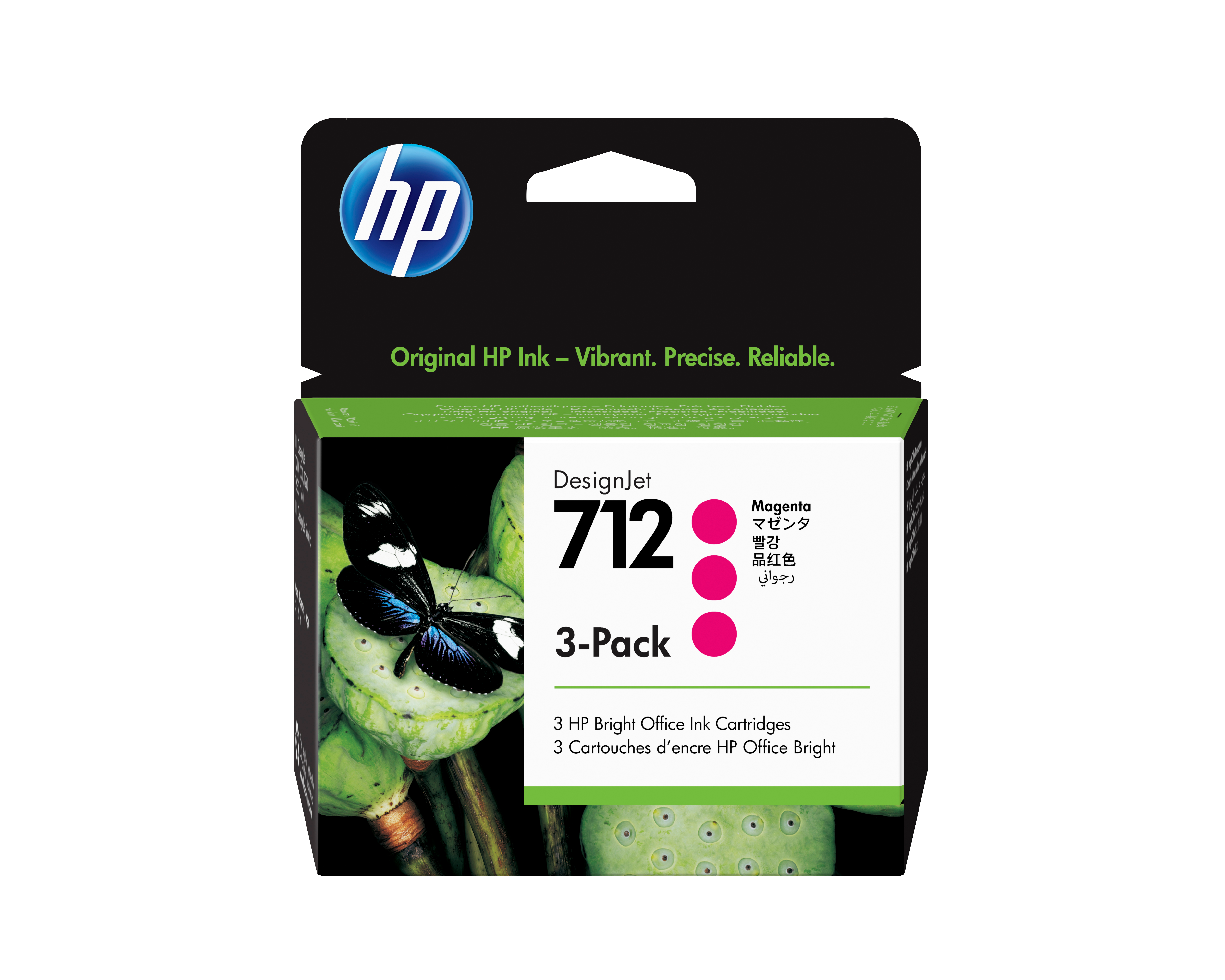 Комплект от 3 глави за HP DesignJet T200/T650/T630 Series - Ink - /712/ / 3ED78A - Magenta - 3-Pack - PN 3ED78A