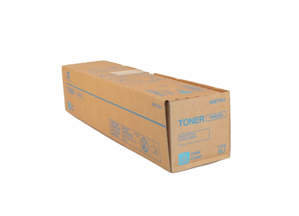 Тонер касета за Konica Minolta AccurioPress C6085/C6100/bizhub Press C6085/C6100 - Toner - TN622C (TN-622C) / A5E7451 - Cyan  - A5E745J - PN A5E7451