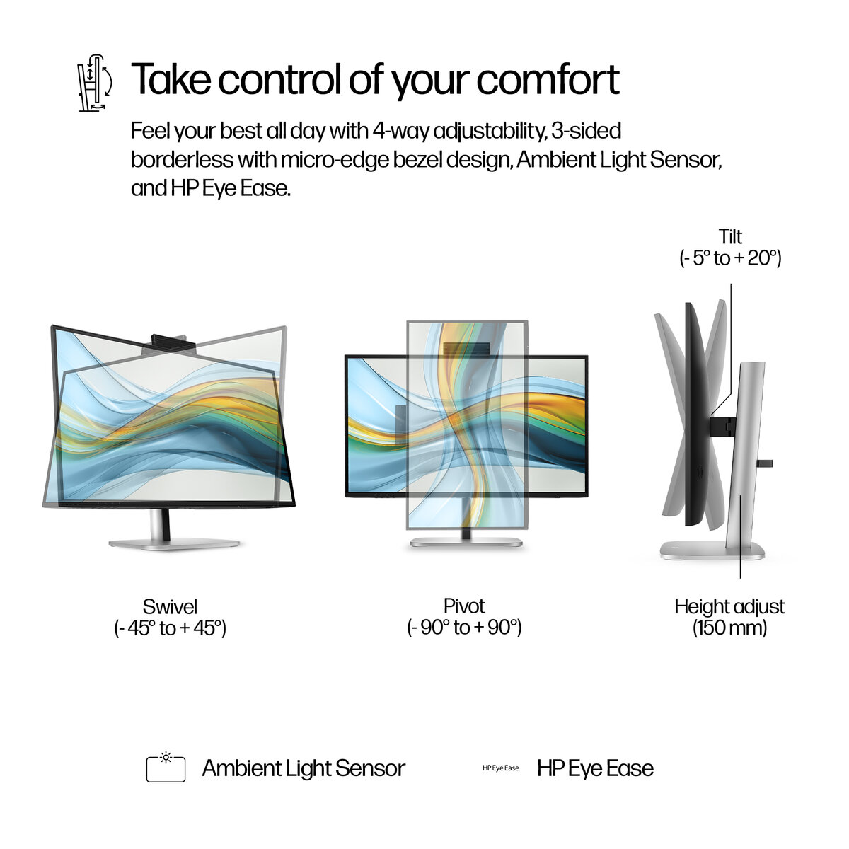 Монитор HP Monitor 9E0Y9UT, 27" / 9E0Y9UT#ABB Silver/Black - PN 9E0Y9UT#ABB