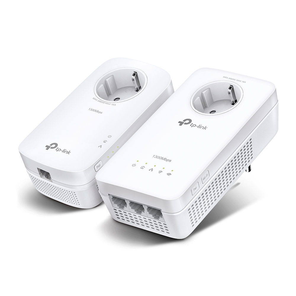 TP-LINK Powerline Station TL-WPA8631P Kit / TL-WPA8631P KIT - White - Multipack - PN TL-WPA8631P KIT