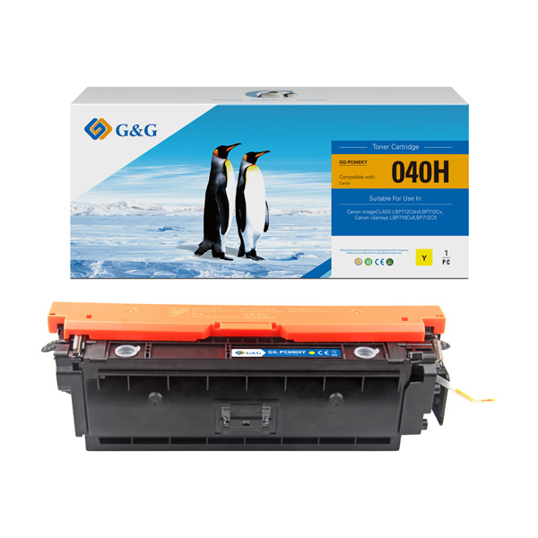 КАСЕТА ЗА CANON imageCLASS LBP712Cdn/LBP712Cx/i-Sensys LBP710Cx/LBP712CX - HIGH CAPACITY - CR0455C001 - CRG-040HY (CRG040HY) - Yellow - PN NT-PC040XY - G&G