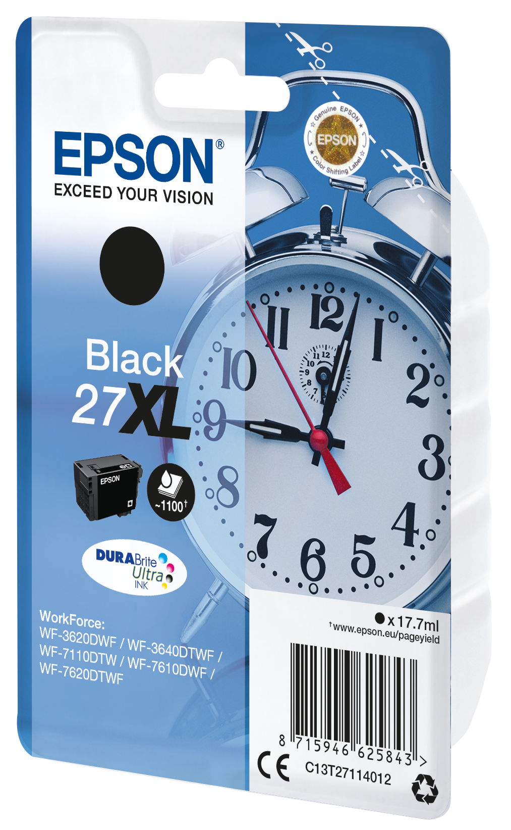 Глава за Epson WorkForce WF-3600/WF-7600/WF-7700 Series - Ink - /27XL/ / C13T27114012 - Black - XL - PN C13T27114012