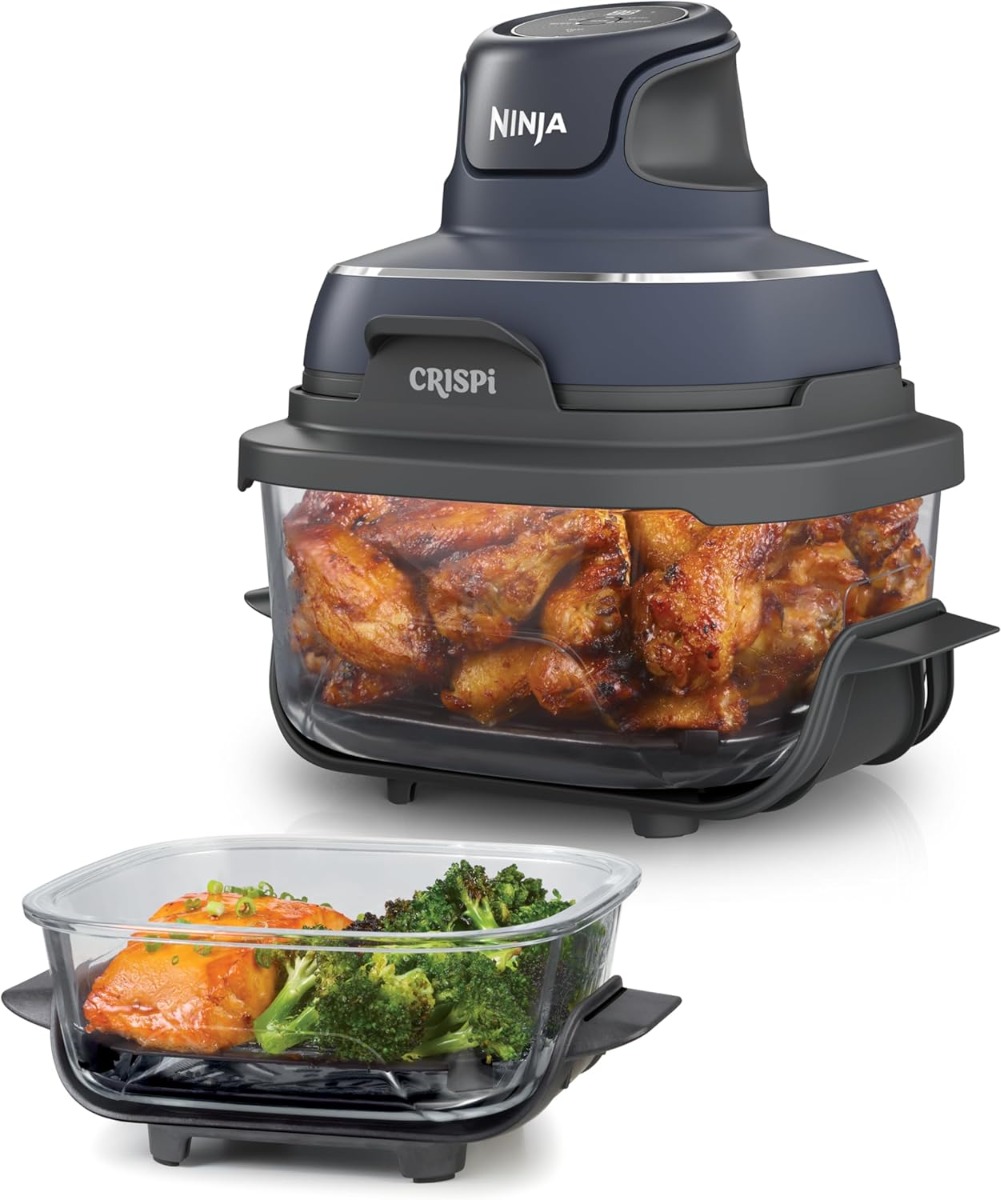 Фритюрник с горещ въздух SharkNinja Hot air fryer Crispi Blue, grey, transparent - PN FN101EUGY