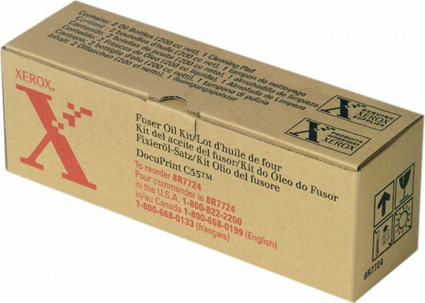 ФЮЗЕРЕН МАСЛЕН КОМПЛЕКТ (FUSER OIL KIT) МАСЛО ЗА XEROX DocuPrint C55 - 2 PCS BOTTLES + 1 PC CLEANING ROLLER - PN 8R7724 / 008R07724