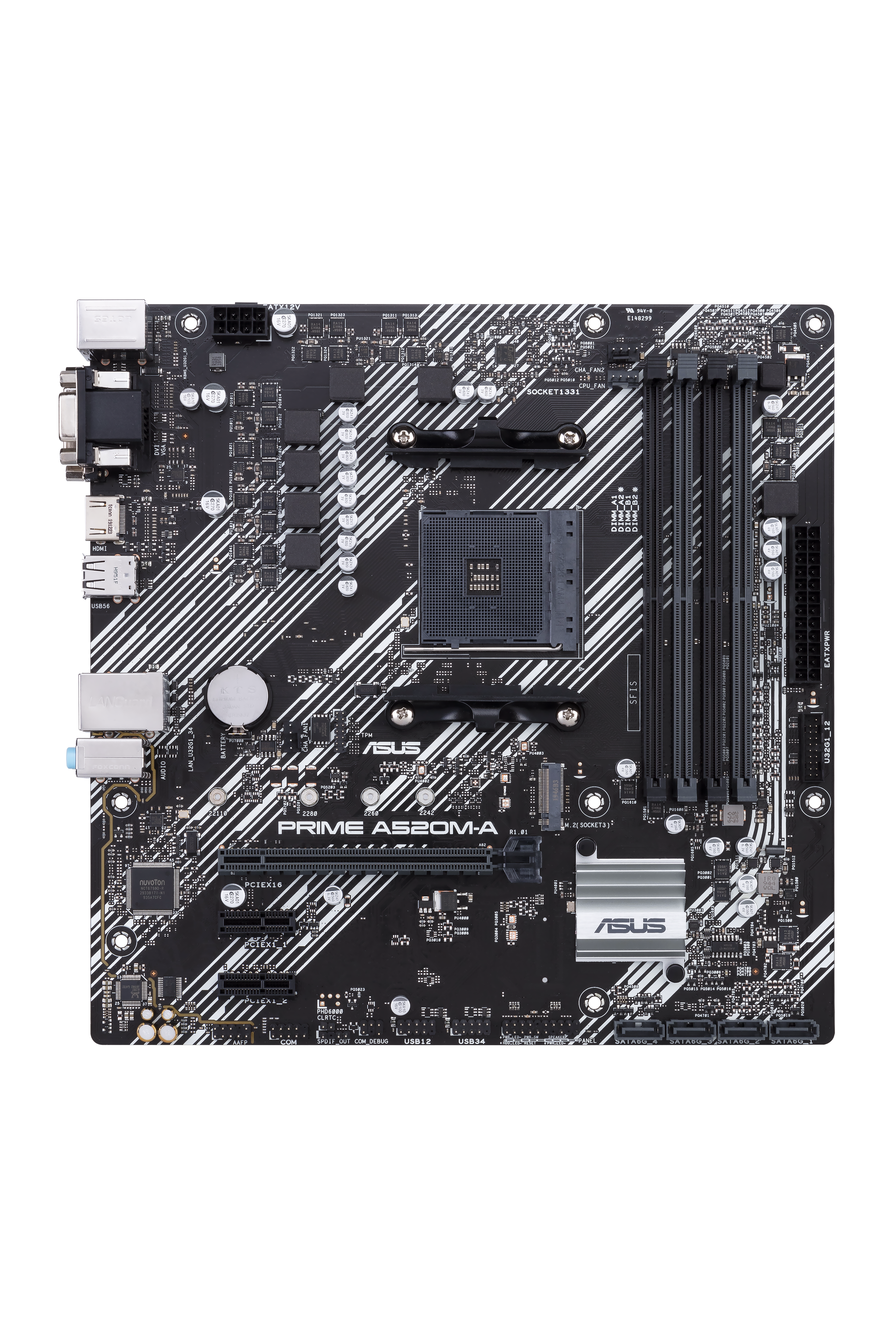 Дънна платка Asus Motherboard Prime A520M-A II / 90MB17H0-M0EAYC - Black / Light gray - PN 90MB17H0-M0EAYC