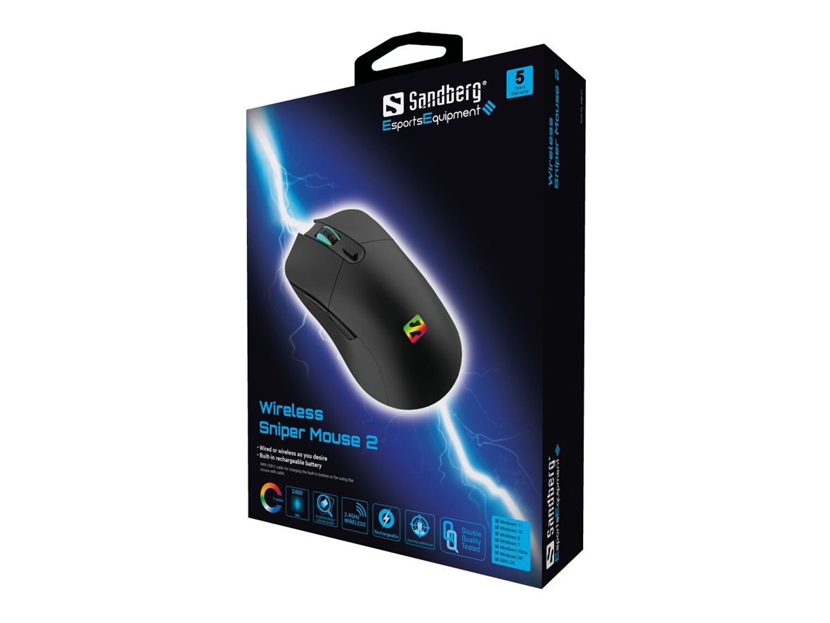 МИШКА SANDBERG Wireless Sniper Mouse 2 - Black - PN 640-21