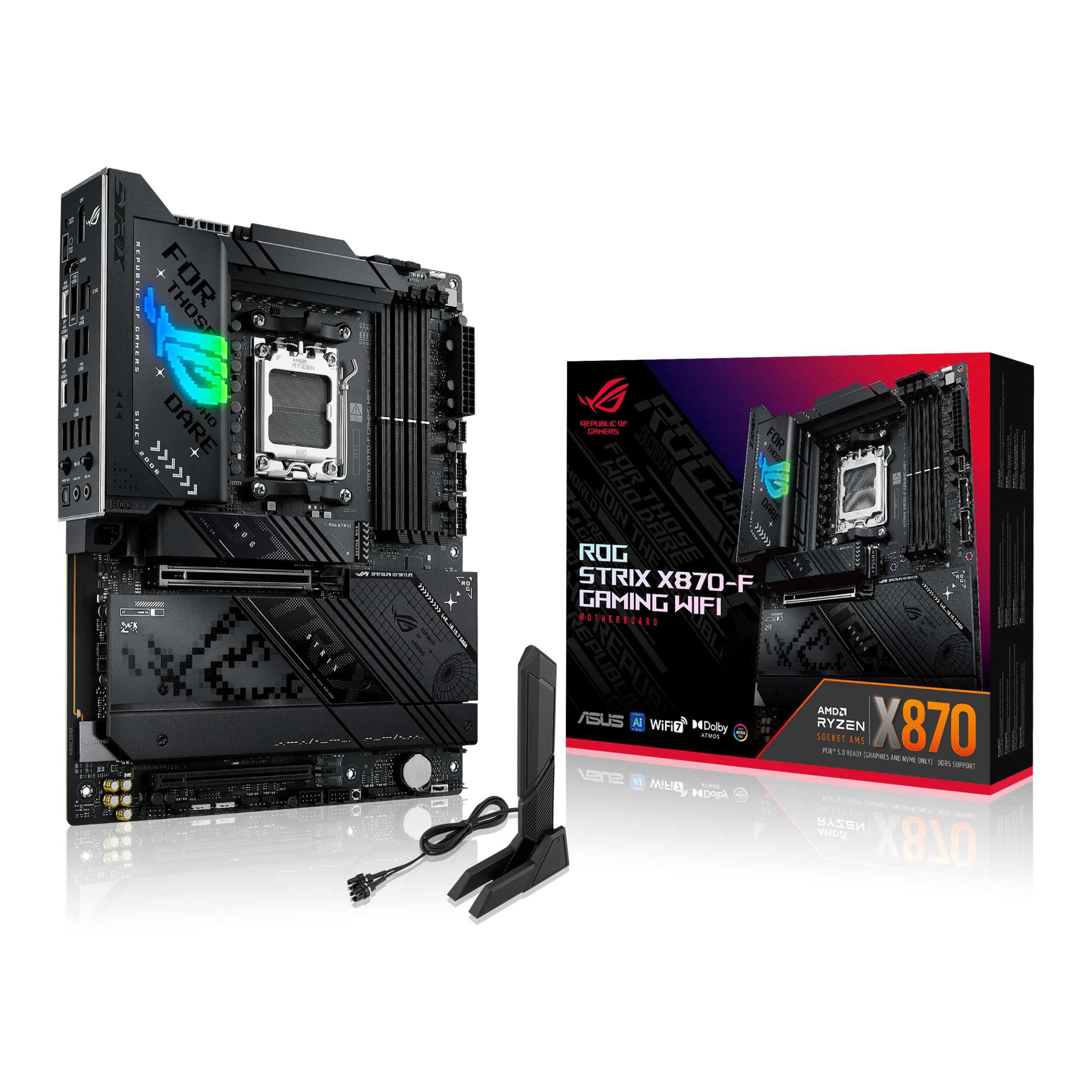 Дънна платка Asus Motherboard ROG Strix X870-F Gaming WiFi / 90MB1IV0-M0EAY0 - Black - PN 90MB1IV0-M0EAY0