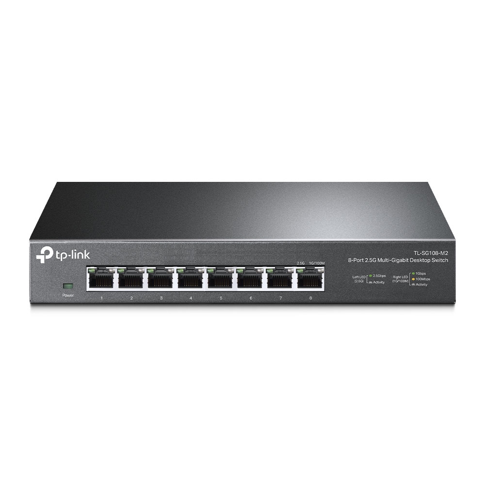 Суич TP-LINK Switch TL-SG108-M2 / TL-SG108-M2 - Black - PN TL-SG108-M2