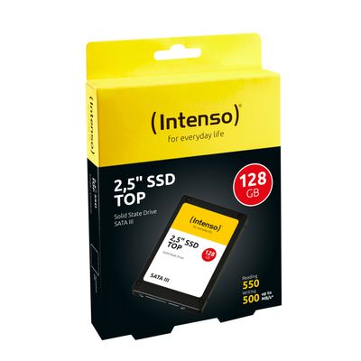 ВЪТРЕШЕН ТВЪРД ДИСК Intenso SSD Top - 128 GB - 2,5" - SATA 6 GB/s - PN 3812430