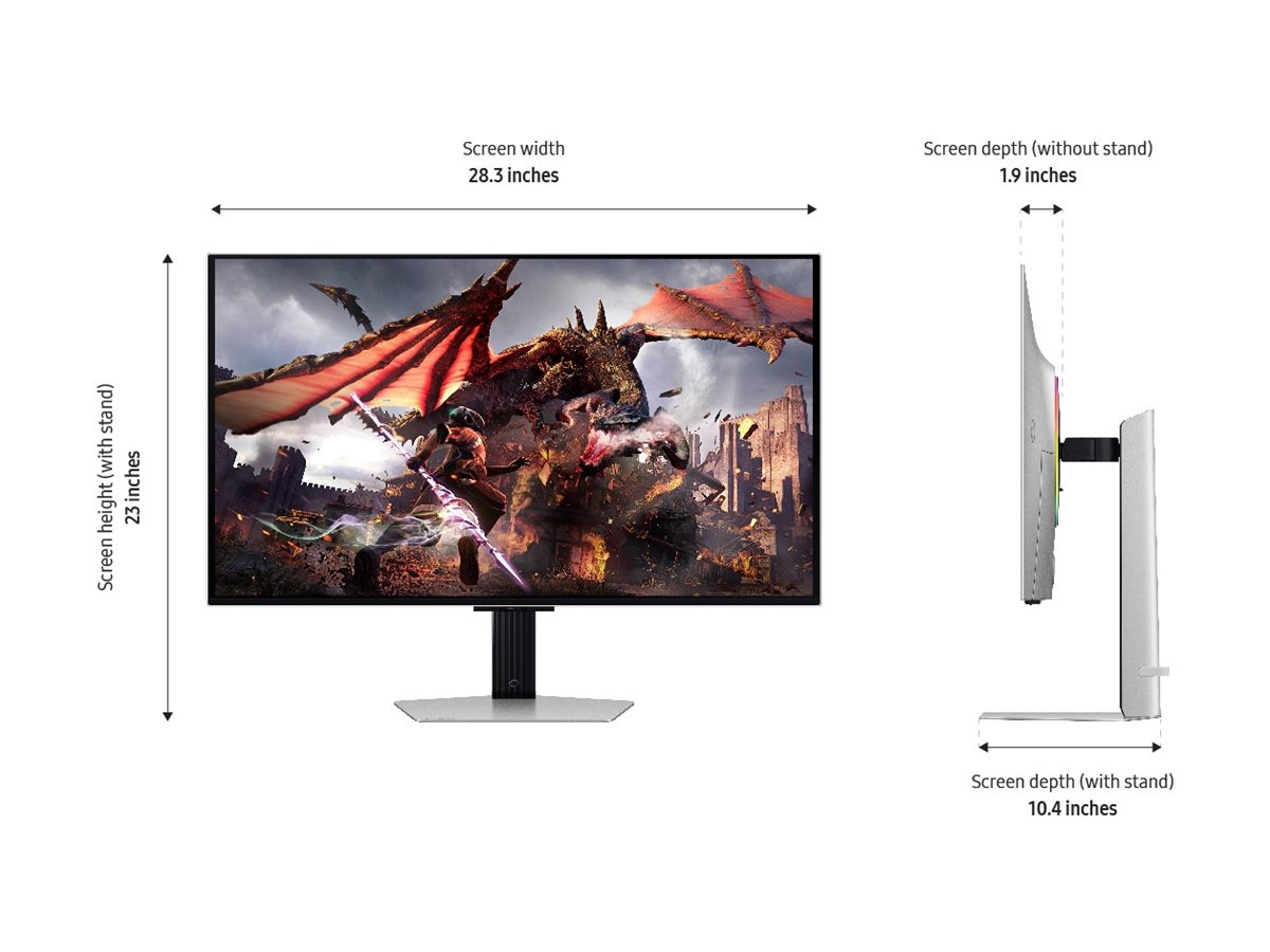 Гейминг монитор 32" Samsung Monitor S32DG802SU / LS32DG802SUXDU Silver - PN LS32DG802SUXDU
