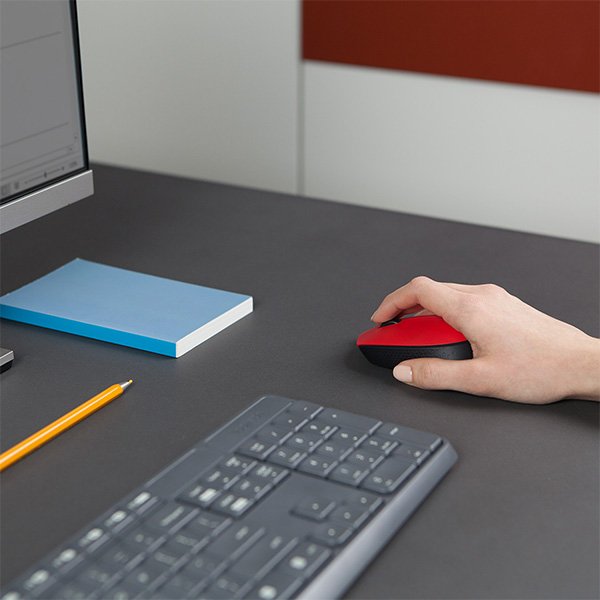МИШКА LOGITECH M171 - Wireless / Безжична - Red Black - PN 910-004641
