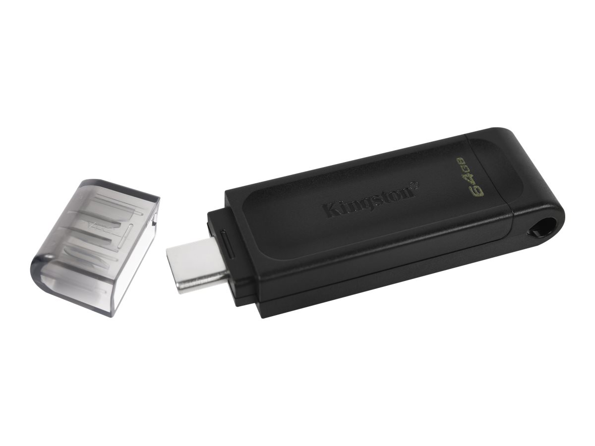 ФЛАШ ПАМЕТ Kingston USB flash drive DataTraveler 70 - USB 3.2 Gen 1 - 64 GB - Black - PN DT70/64GB