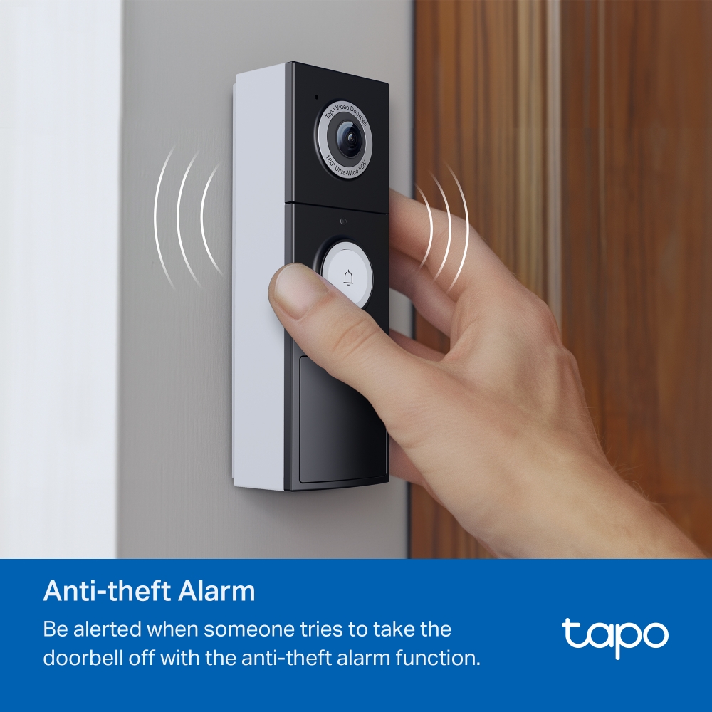Интелигентен видео звънец TP-LINK SmartDoorbell D235 / TAPO D235 - Black - PN TAPO D235