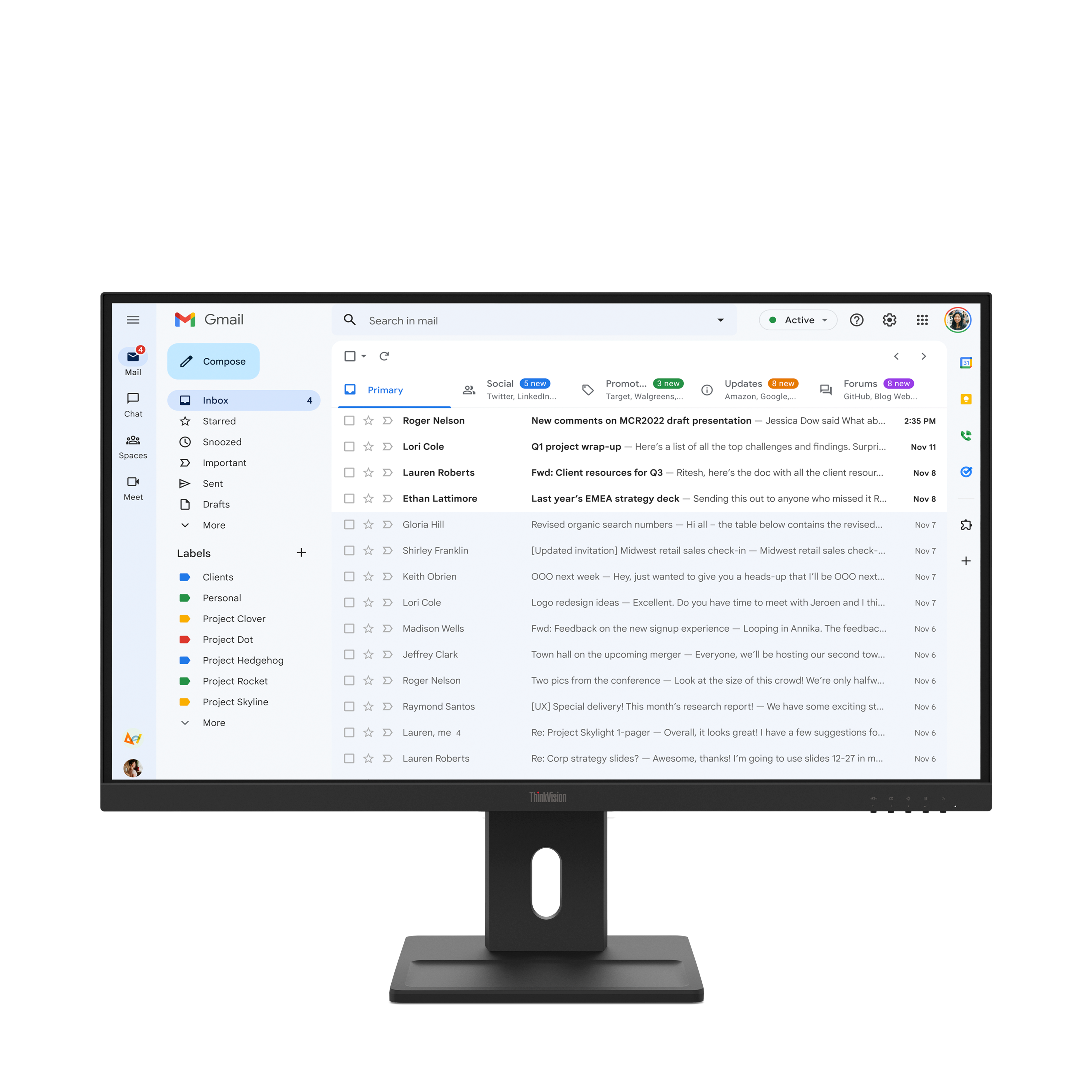 Монитор 27" Lenovo Monitor ThinkVision E27-40 / 64BCMAT4EU Black - PN 64BCMAT4EU