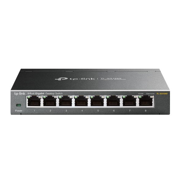 Суич TP-LINK Switch TL-SG108S / TL-SG108S - Black - PN TL-SG108S