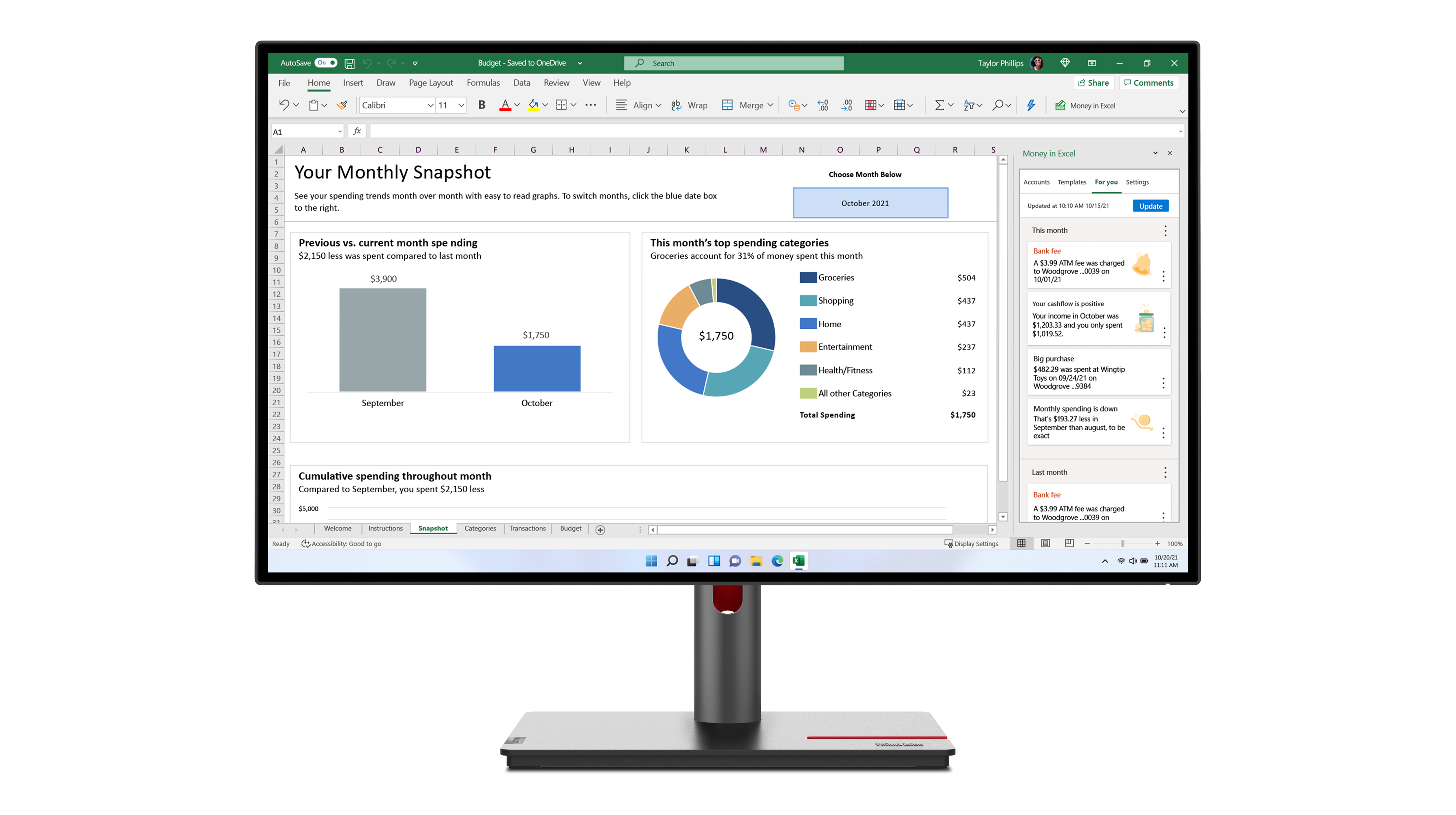 МОНИТОР Lenovo Monitor 63A1GAT / 63A1GAT1EU Black (27 ") - PN 63A1GAT1EU