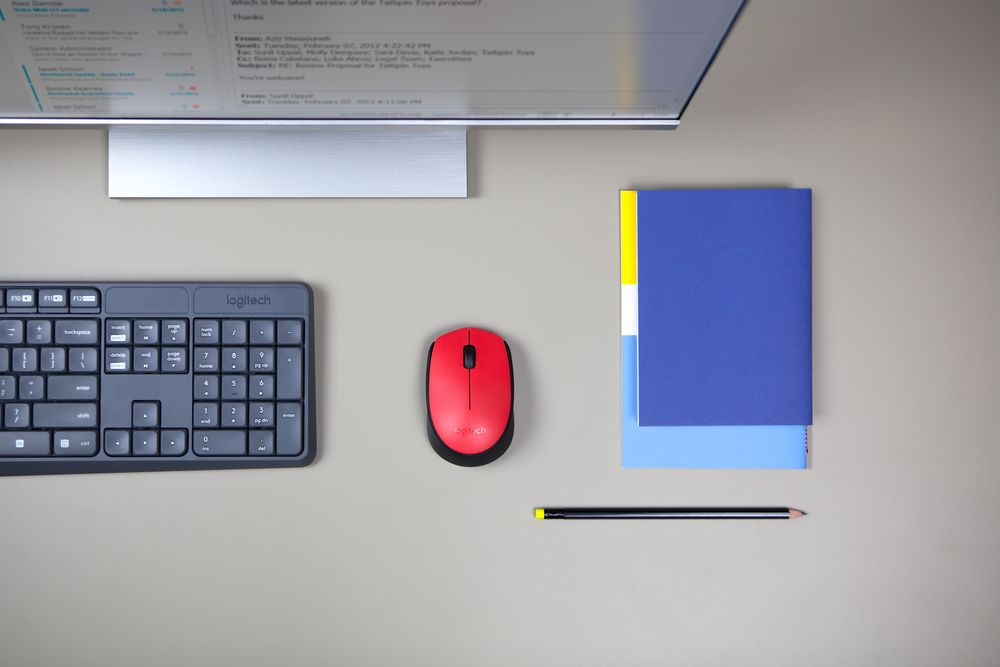 МИШКА LOGITECH M171 - Wireless / Безжична - Red Black - PN 910-004641