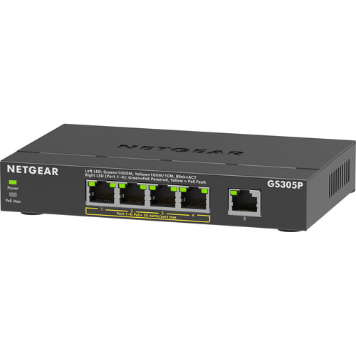 Суич Netgear Switch GS305Pv3 / GS305P-300EUS Black - PN GS305P-300EUS