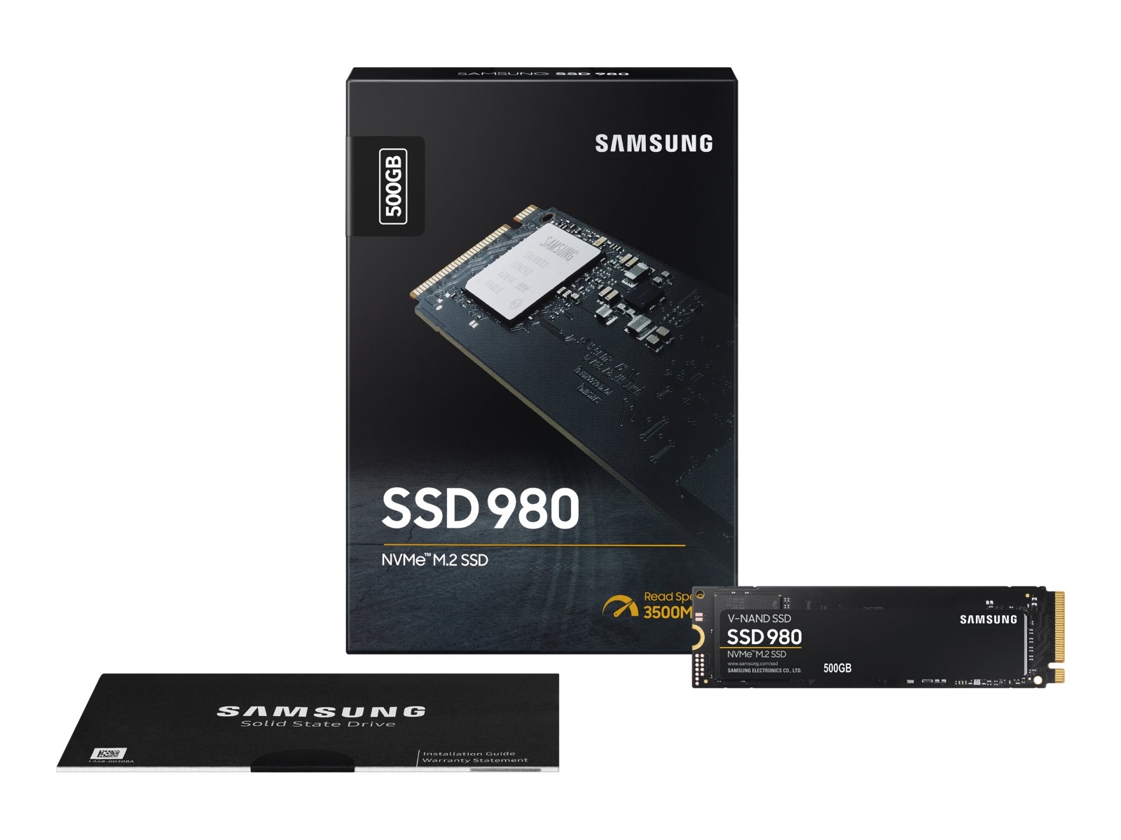 ВЪТРЕШЕН ТВЪРД ДИСК SAMSUNG SSD 980 M.2 500GB PCIe Gen3x4 2280 - PN MZ-V8V500BW