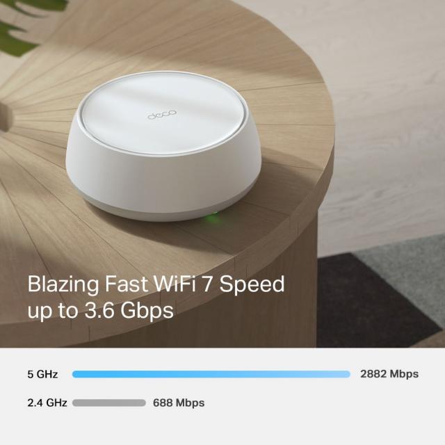 Безжична Wi-Fi система TP-LINK Mesh-WLAN-System BE25 / DECO BE25(2-PACK) - White - Double pack - PN DECO BE25(2-PACK)