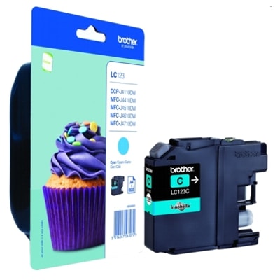 ГЛАВА ЗА BROTHER DCP J132W/J152W/J172W/J552DW/J752/J4110DW/MFC J245/J470DW/J650D/J870DW/J4410DW/J4510DW/J4610DW/J4710DW/J6520DW/J6720DW/J6920DW - Cyan - PN LC123C (LC-123C)