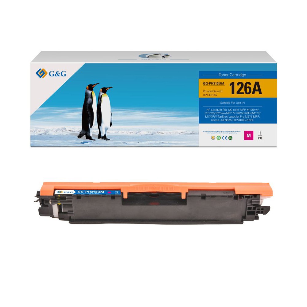 УНИВЕРСАЛНА КАСЕТА ЗА HP Color Laserjet CP1025/CP1025NW - Magenta - CANON CRG-729M (CRG729M) - /126A/ - CE313A - PN NT-CH313FM/NT-CH313M - G&G