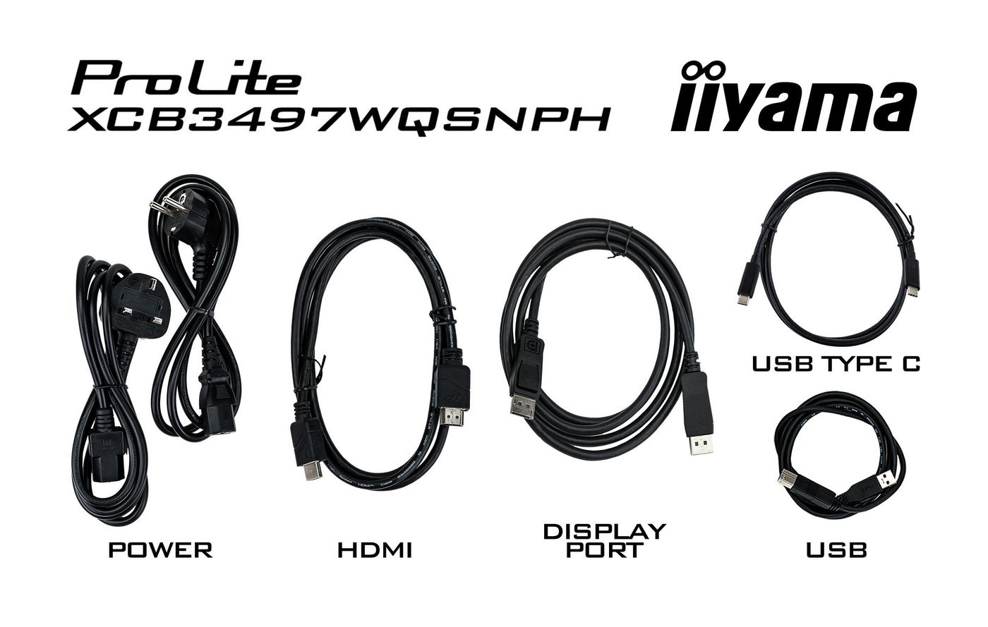 Монитор 34" извит IIYAMA Monitor Pro Lite XCB3497WQSNPH-B1 Black - PN XCB3497WQSNPH-B1
