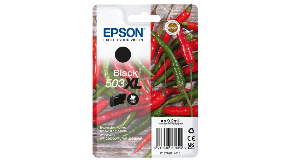 Глава за Epson WorkForce WF-2960/Expression Home XP-5200 Series - Ink - /503XL/ / C13T09R14010 - Black - XL - PN C13T09R14010